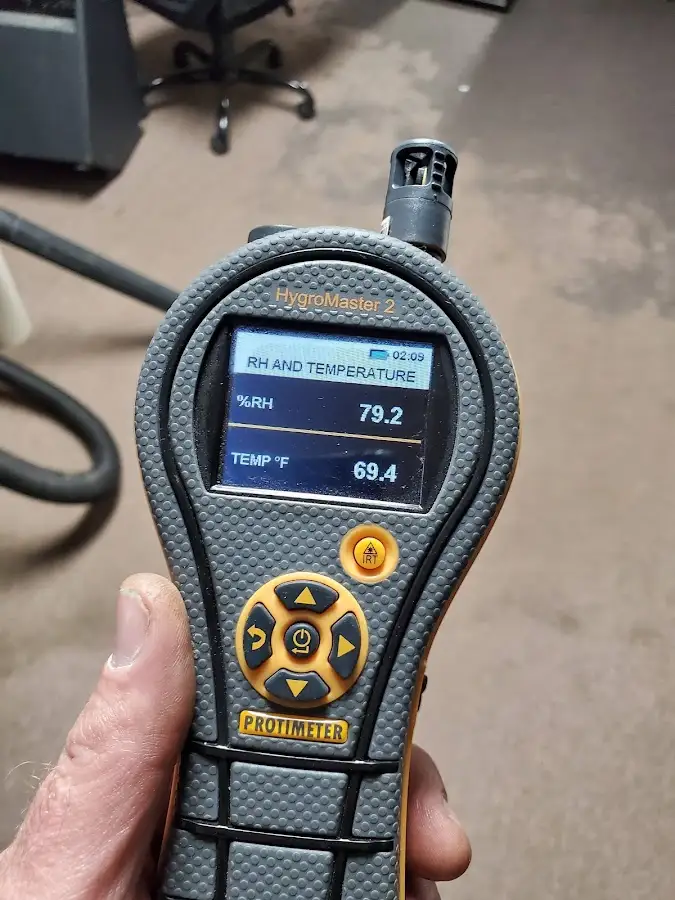 Moisture meter humidity assessment for Fire & Smoke Damage Restoration in East Cocalico