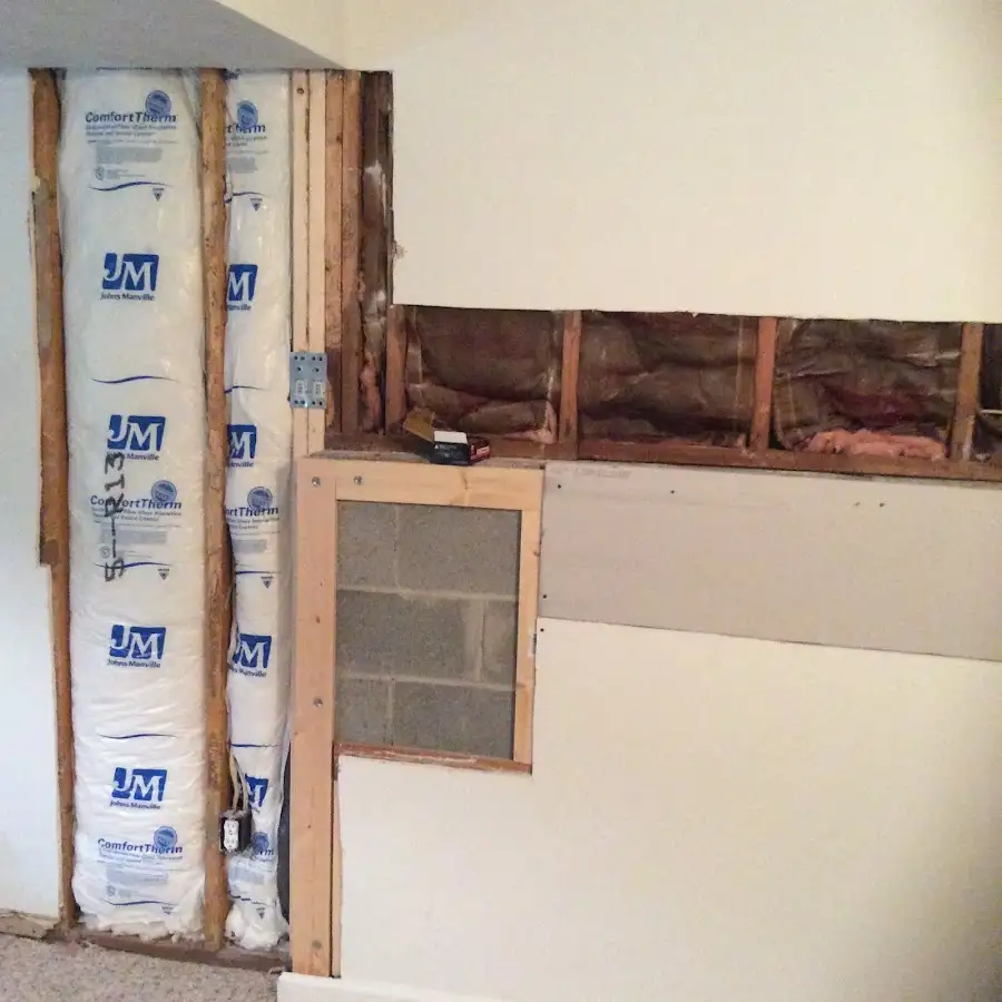 Wall insulation replacement during Contents Cleaning & Restoration in East Cocalico